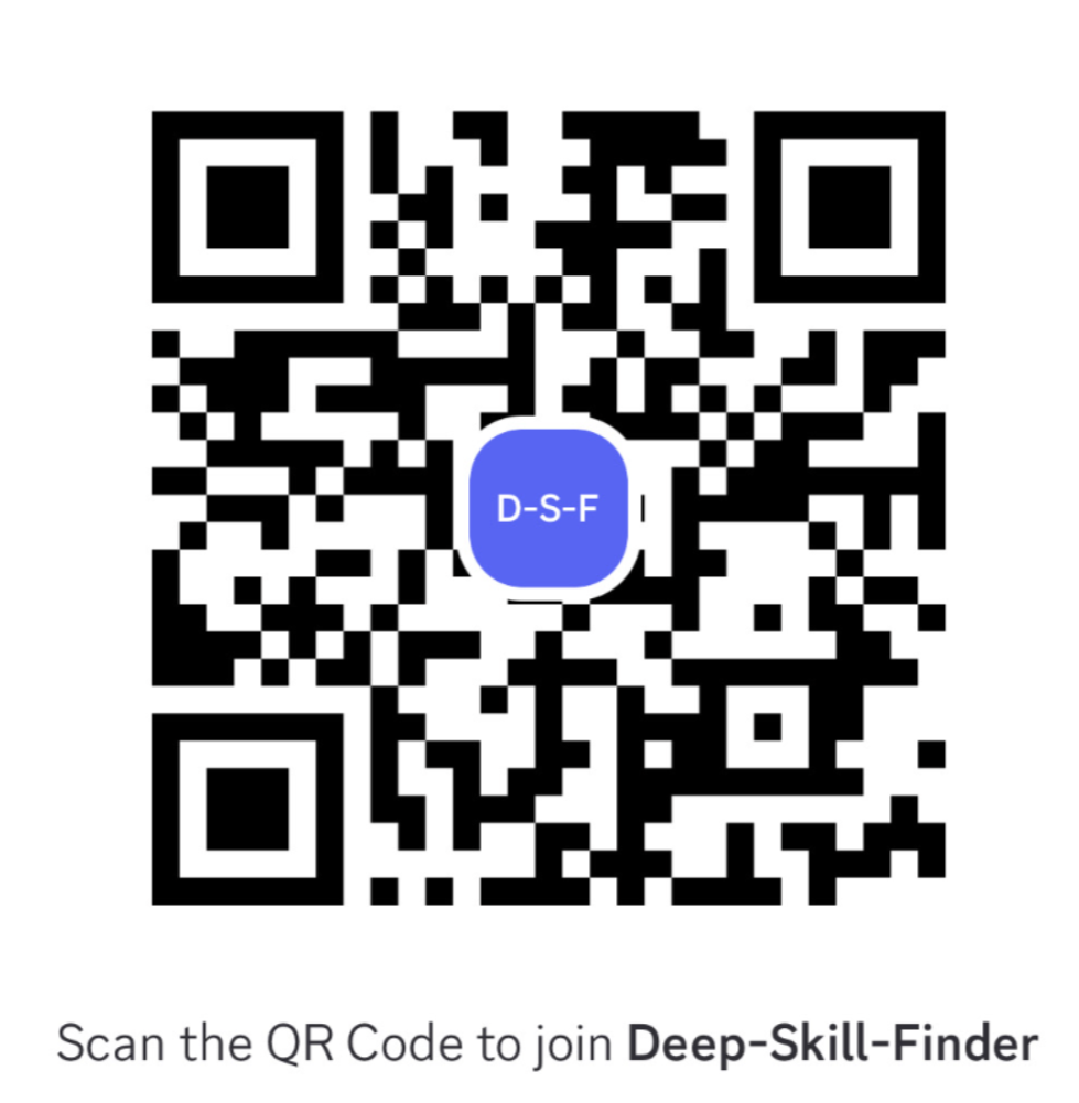 QR code to join the deep-skill-finder Discord community