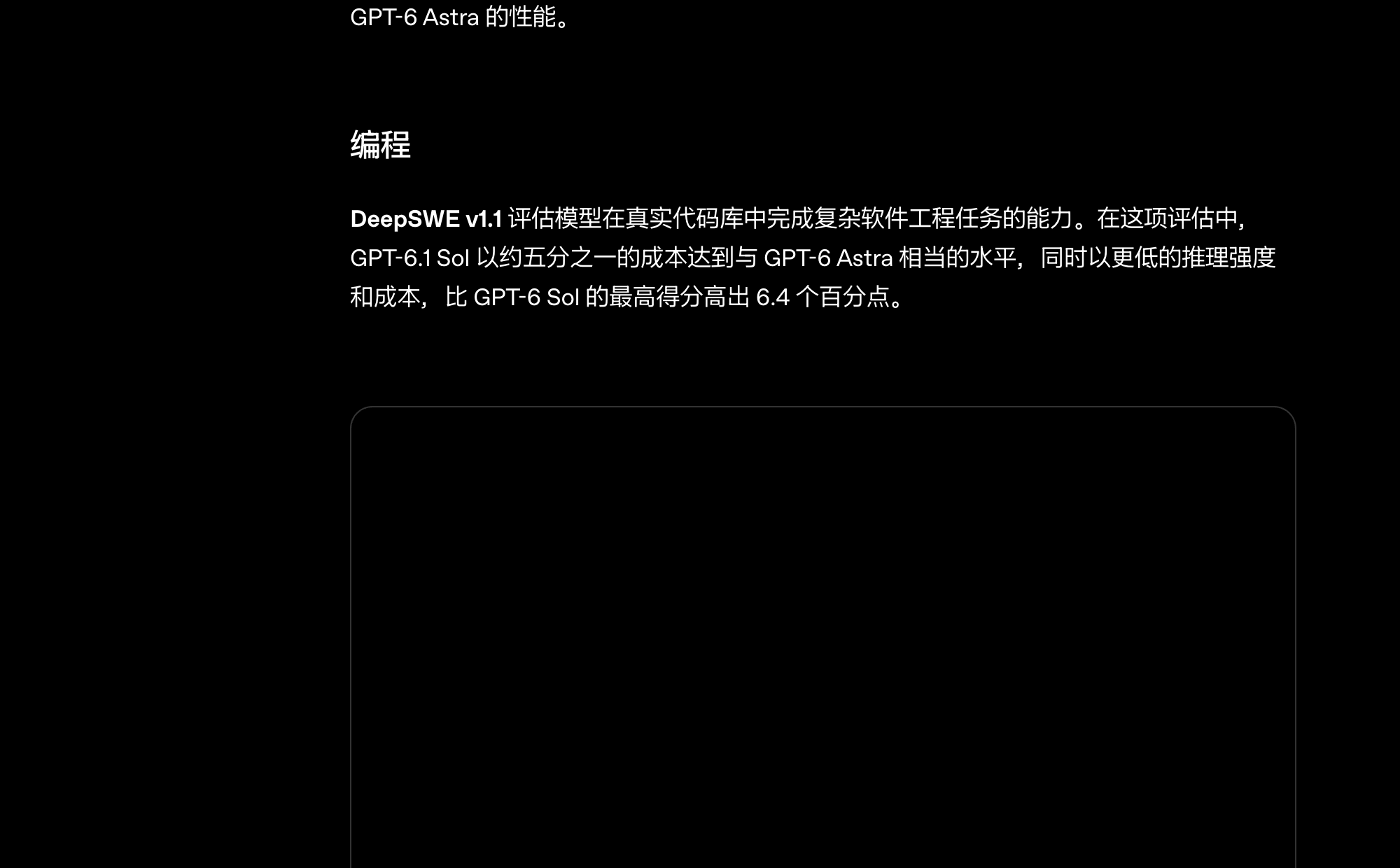 OpenAI 官方 DeepSWE v1.1 软件工程评测说明：GPT-6.1 Sol 与 GPT-6 Sol 对比
