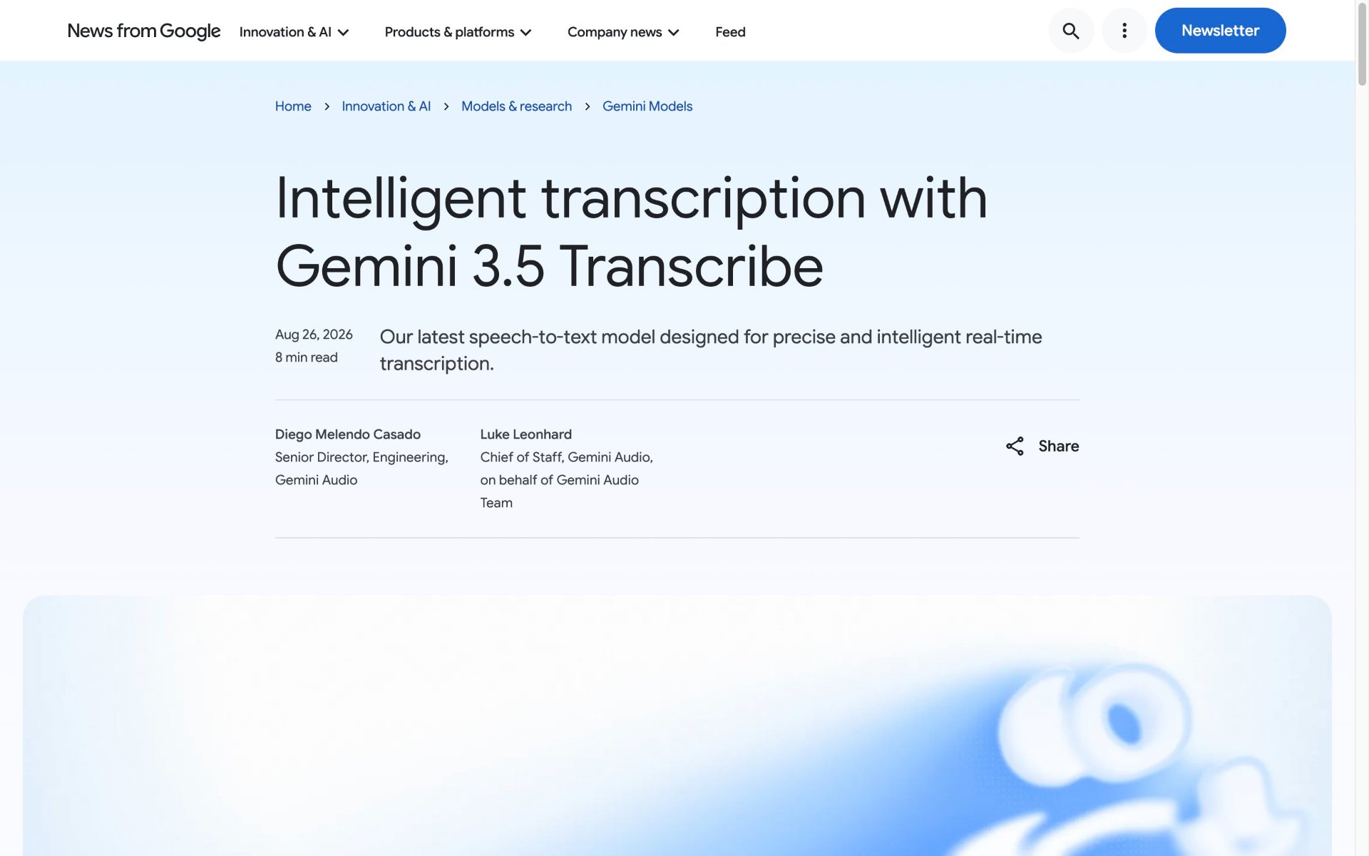 Gemini 3.5 Transcribe 是什么?功能、价格与上手教程一文讲清封面图