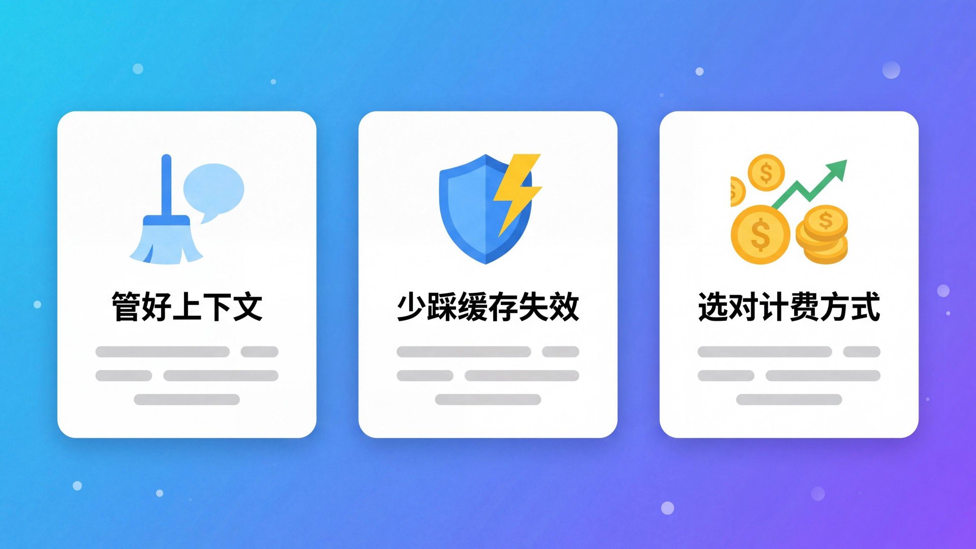 AI 编程省 token 三层方法:管好上下文、少踩缓存失效、选对计费方式