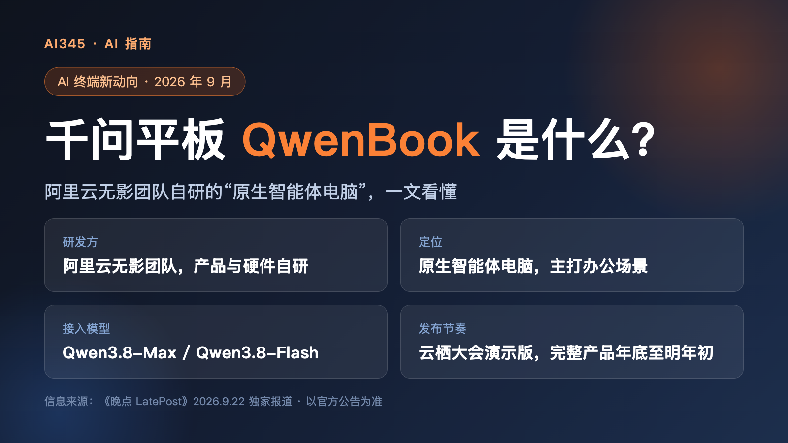 千问平板 QwenBook 是什么?阿里原生智能体电脑一文看懂封面图