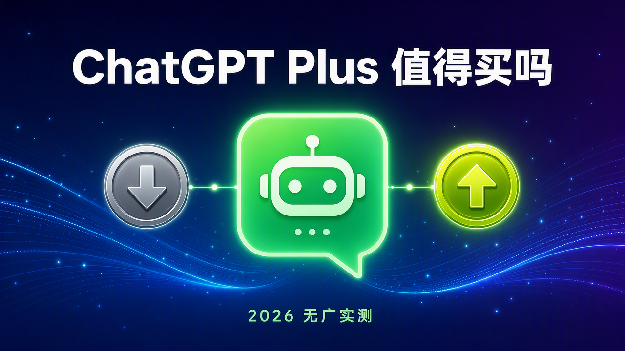 ChatGPT Plus 值得买吗?2026 无广实测:价格、额度、5 类人怎么选封面图