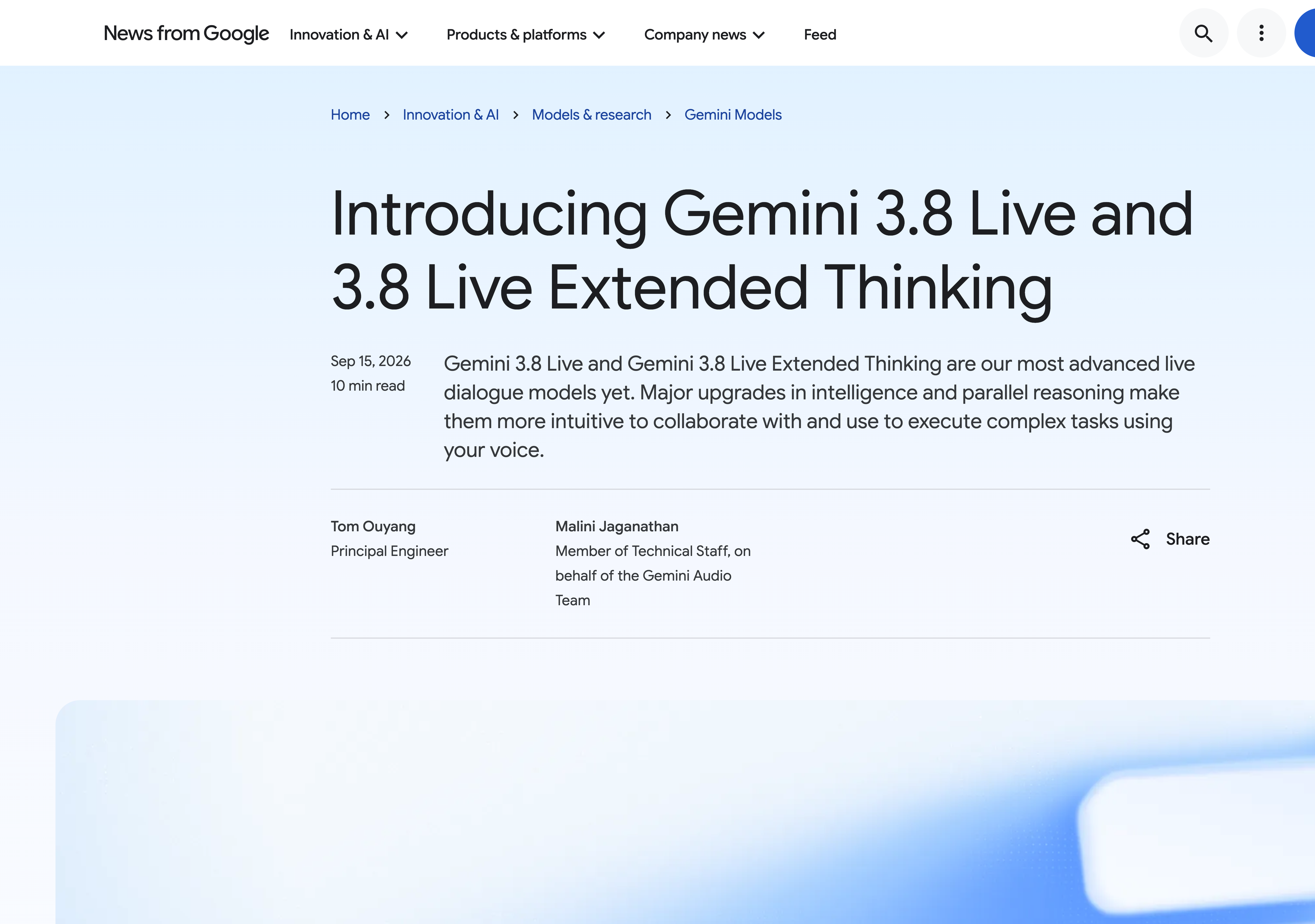 Gemini 3.8 Live 是什么?谷歌实时语音模型能力与定价全解读封面图