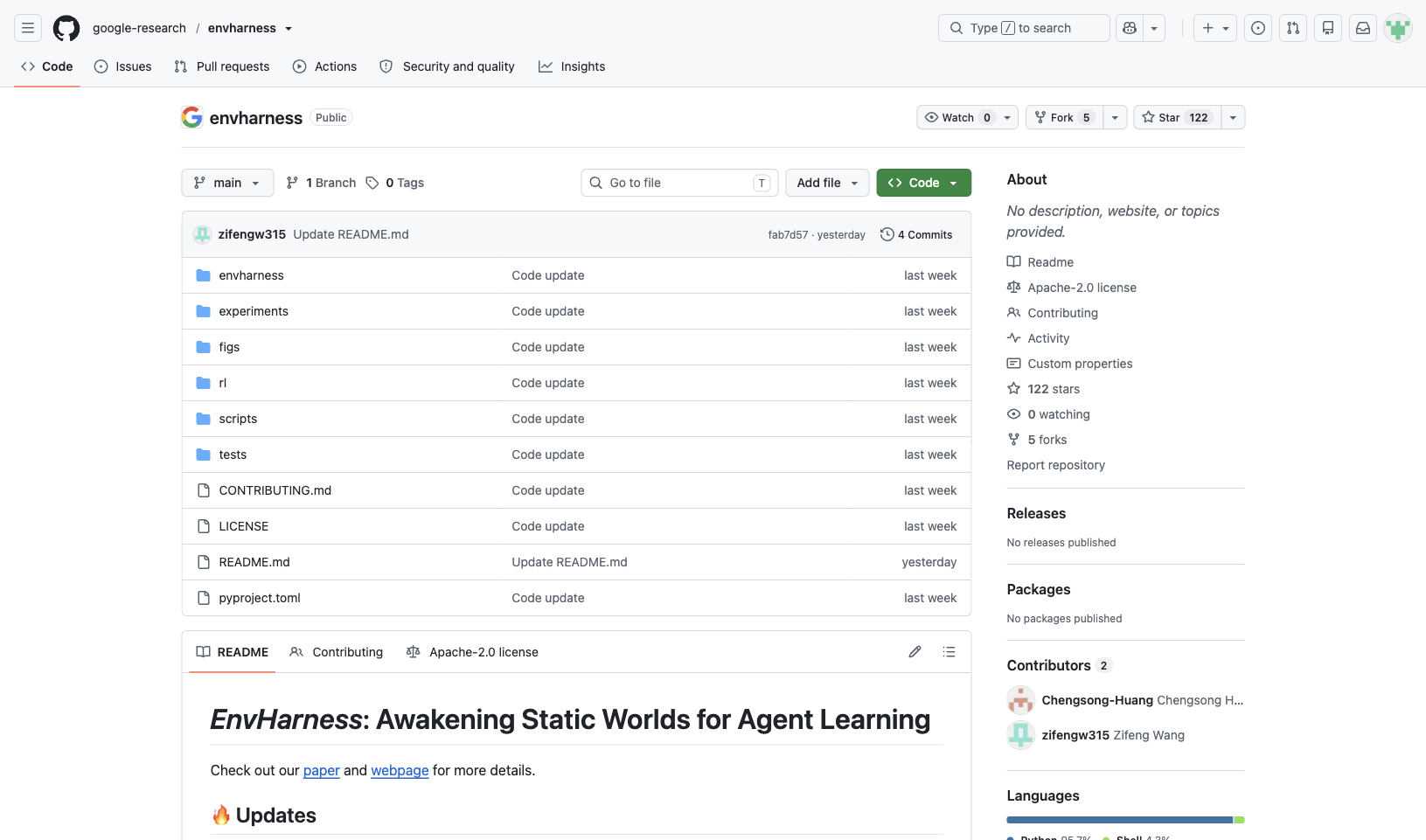 EnvHarness GitHub 仓库