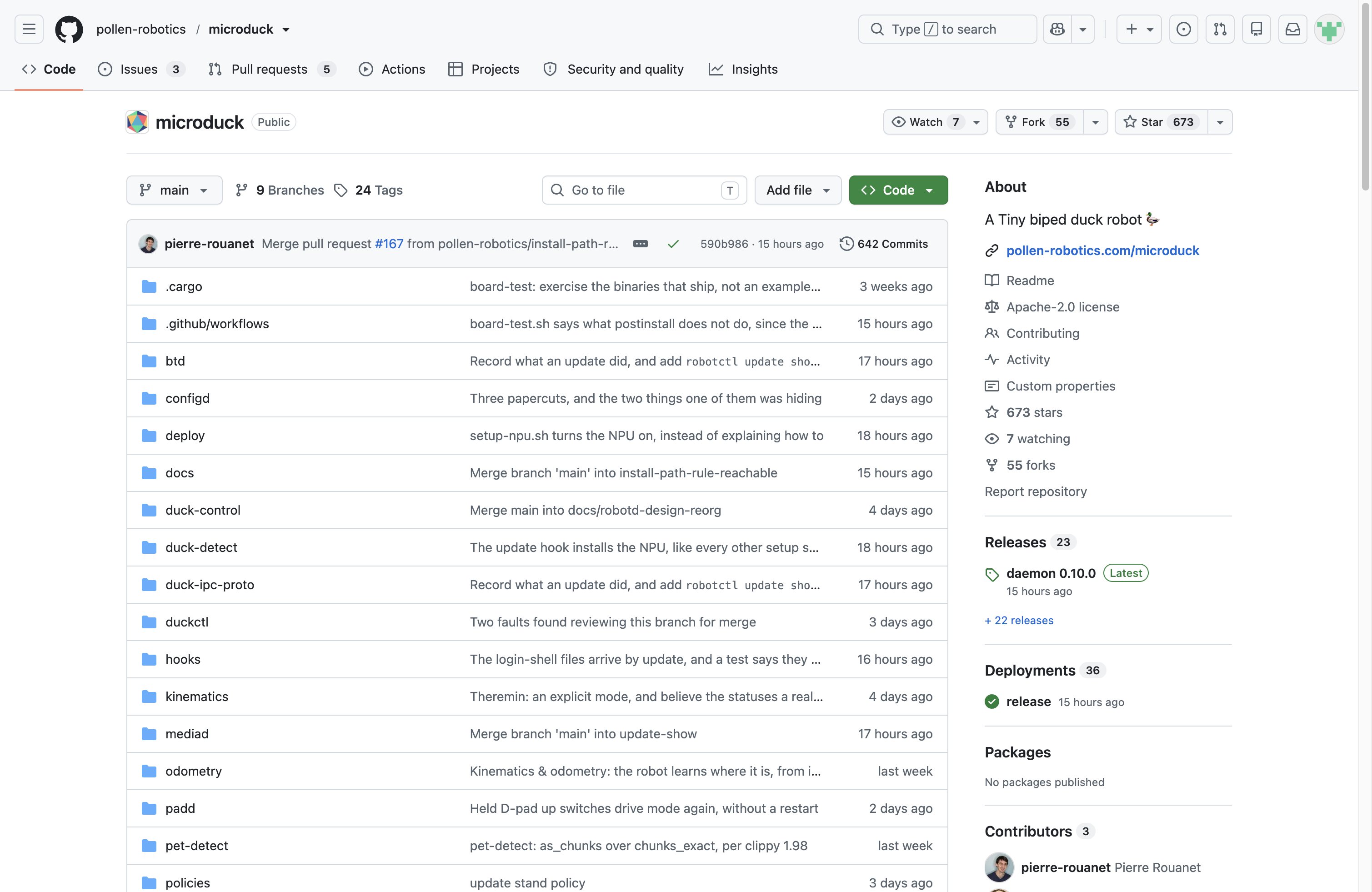 Microduck GitHub 开源仓库:SDK 与机器人软件