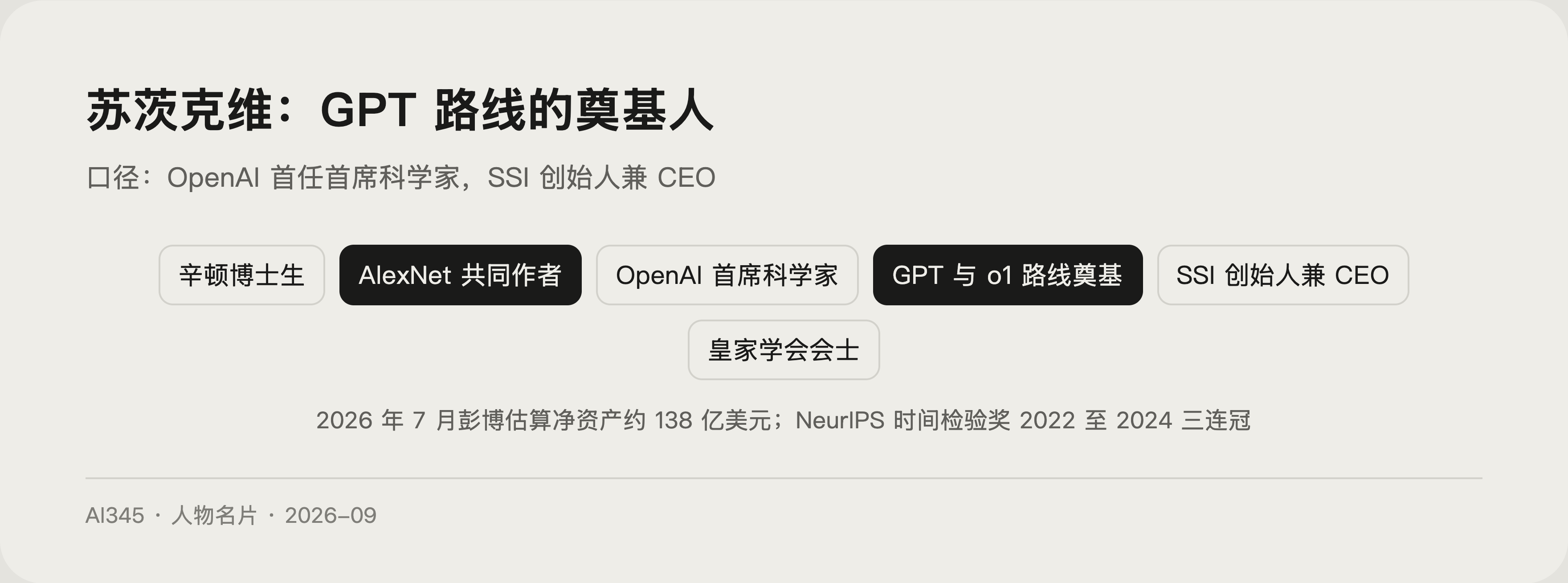 伊利亚·苏茨克维是谁?GPT 之父与 SSI 创始人封面图