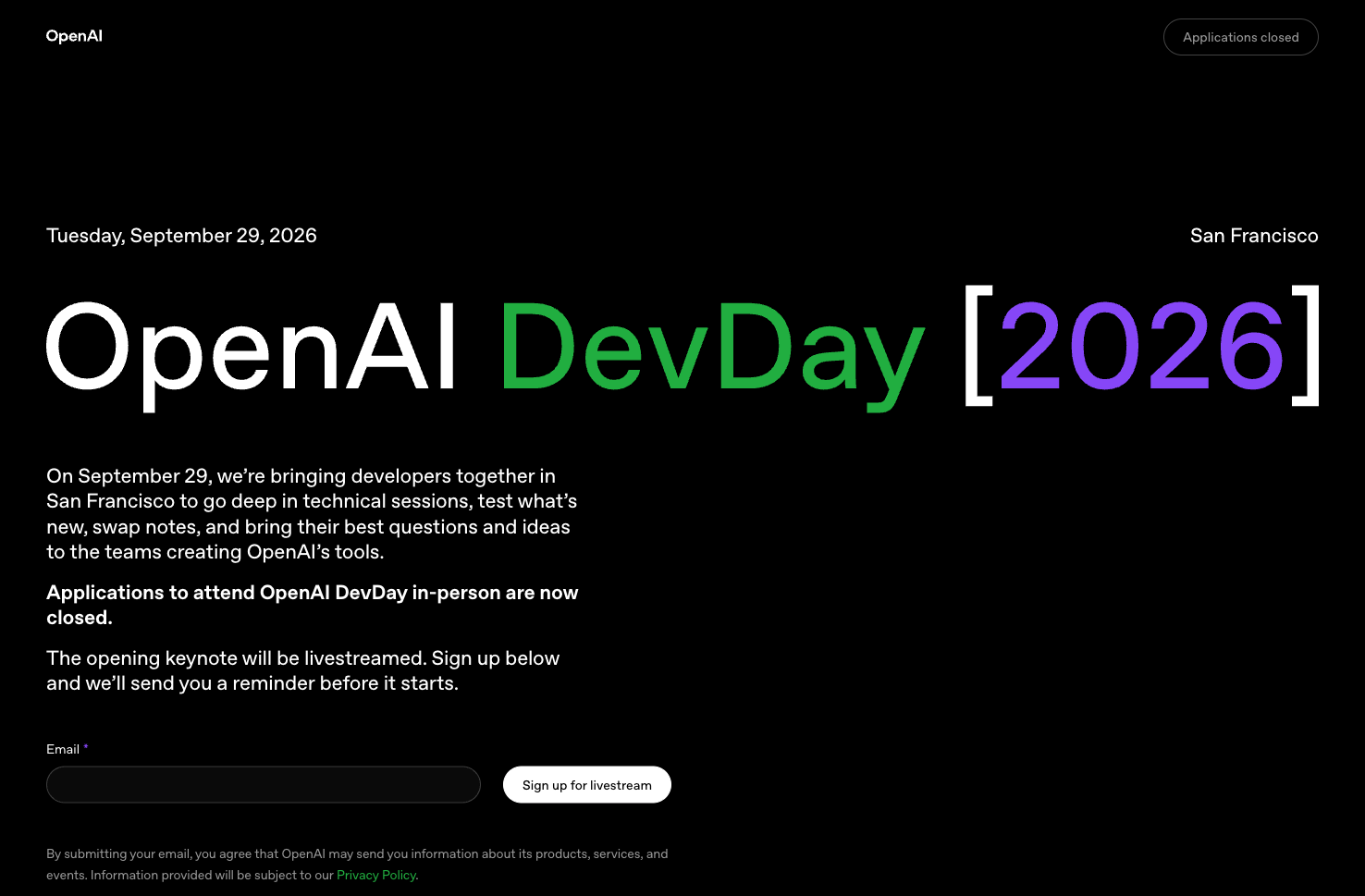 OpenAI DevDay 2026 明天开幕：看点、直播时间与门票封面图