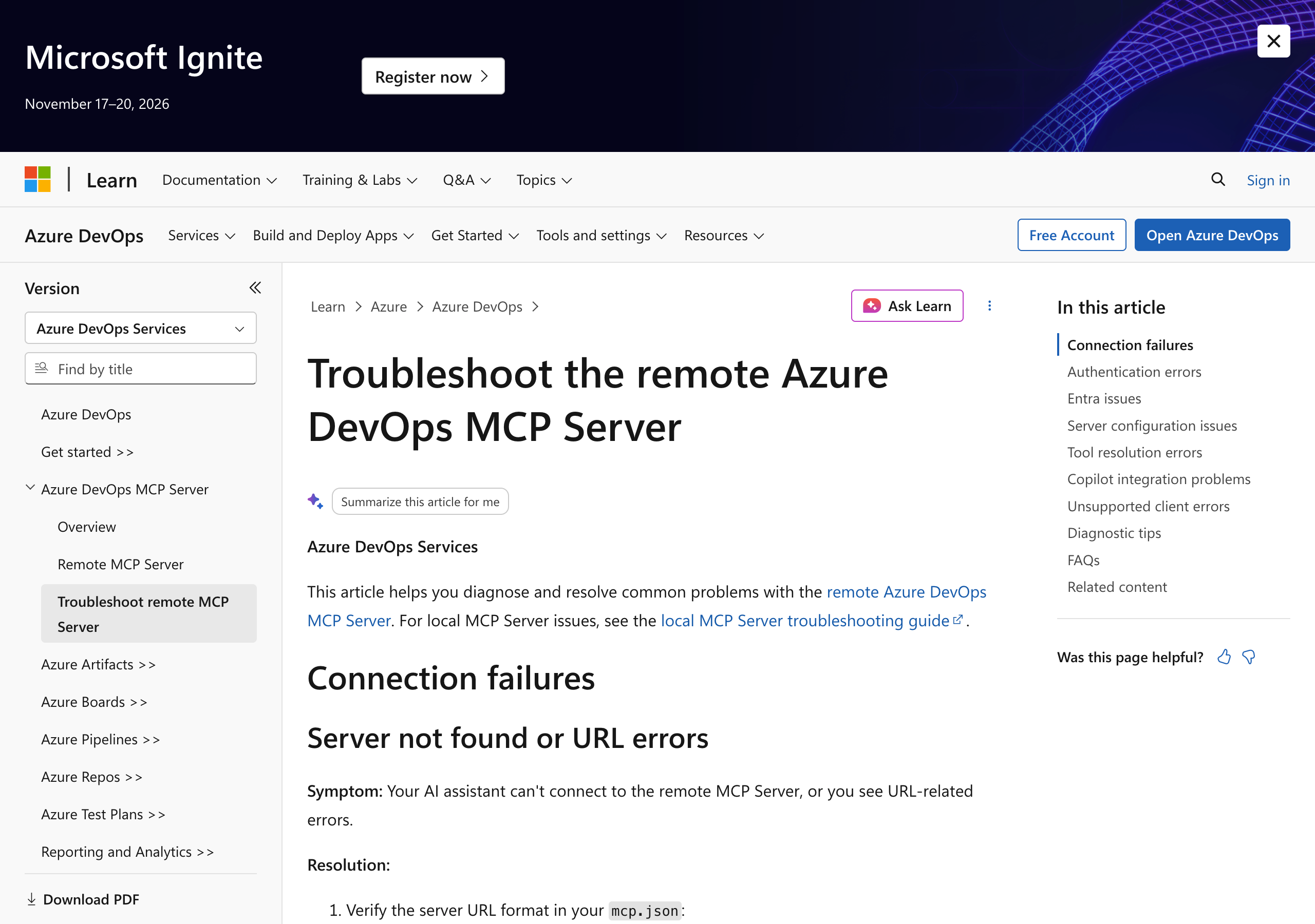 {{GitHub Copilot Agent 模式下运行测试语句并返回 Azure DevOps 项目列表}}