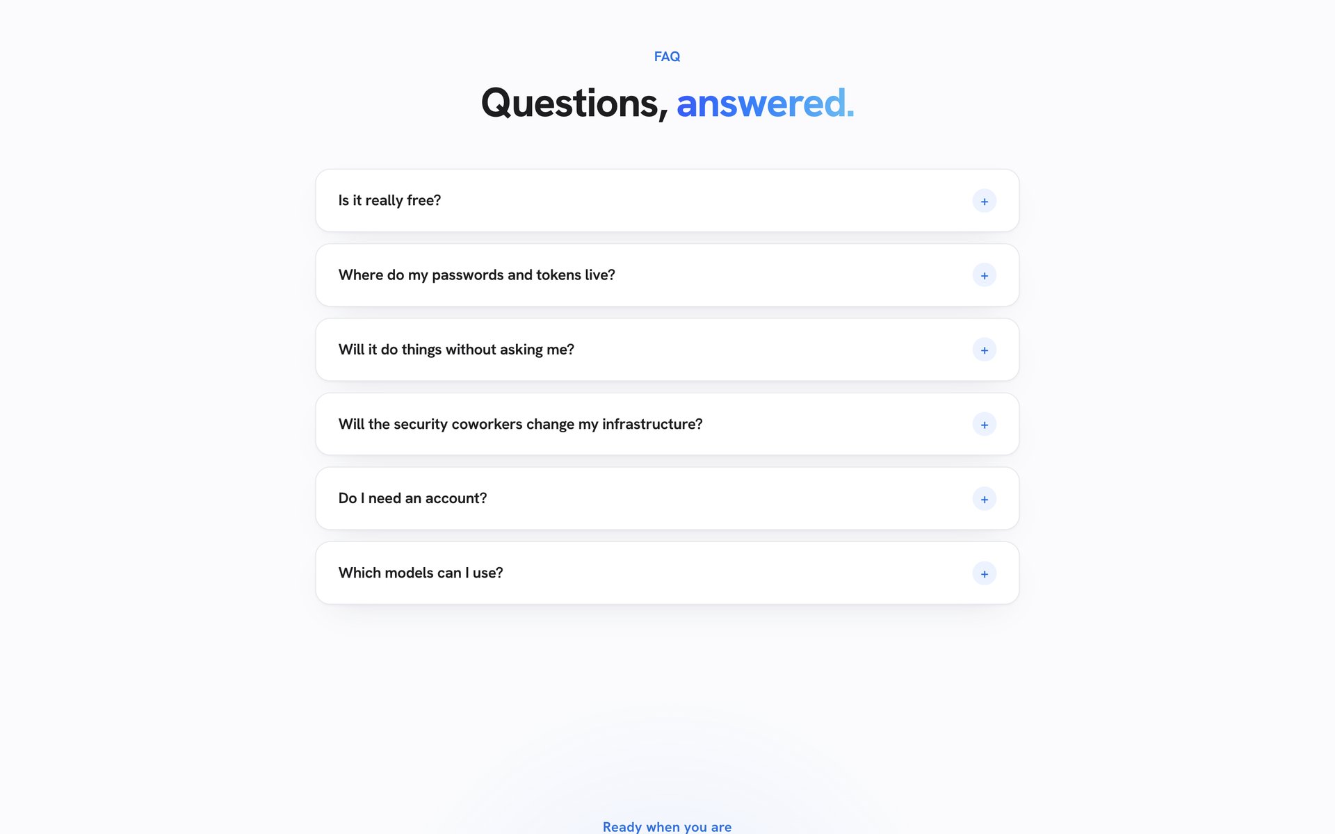 OpenWorker 官网 FAQ 明确说明:应用开源免费,费用只产生于你自己的模型用量