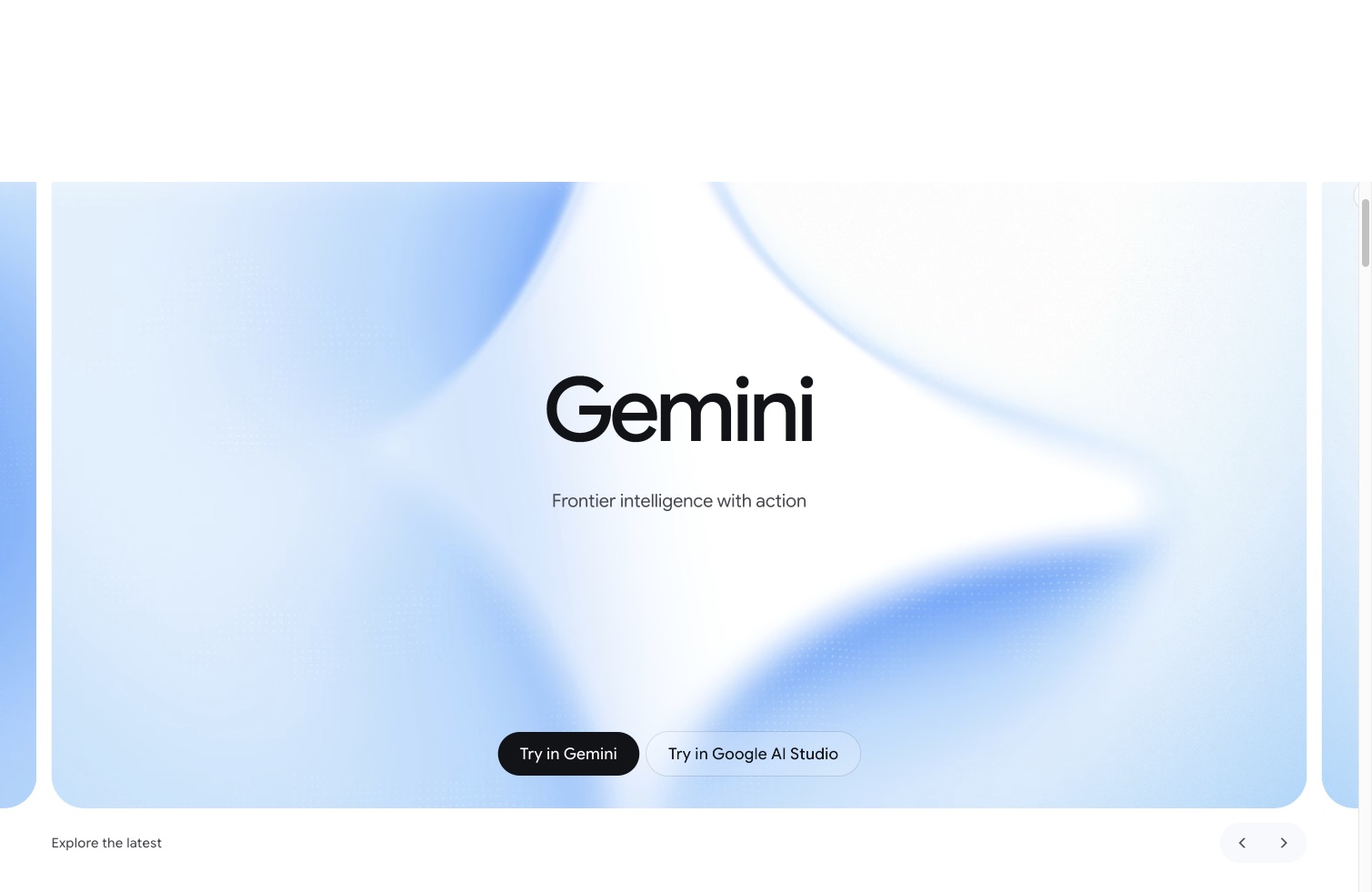 Google DeepMind 官网 Gemini 模型系列页面