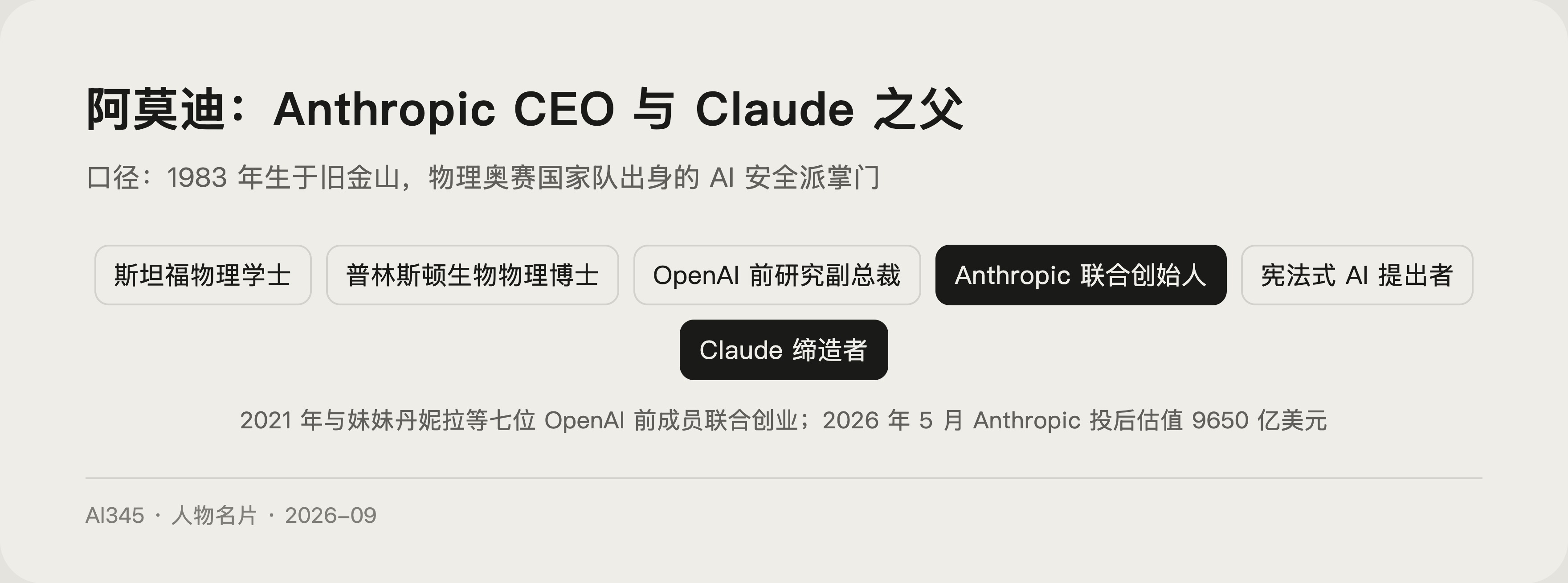 达里奥·阿莫迪是谁?Anthropic CEO 与 Claude 之父封面图