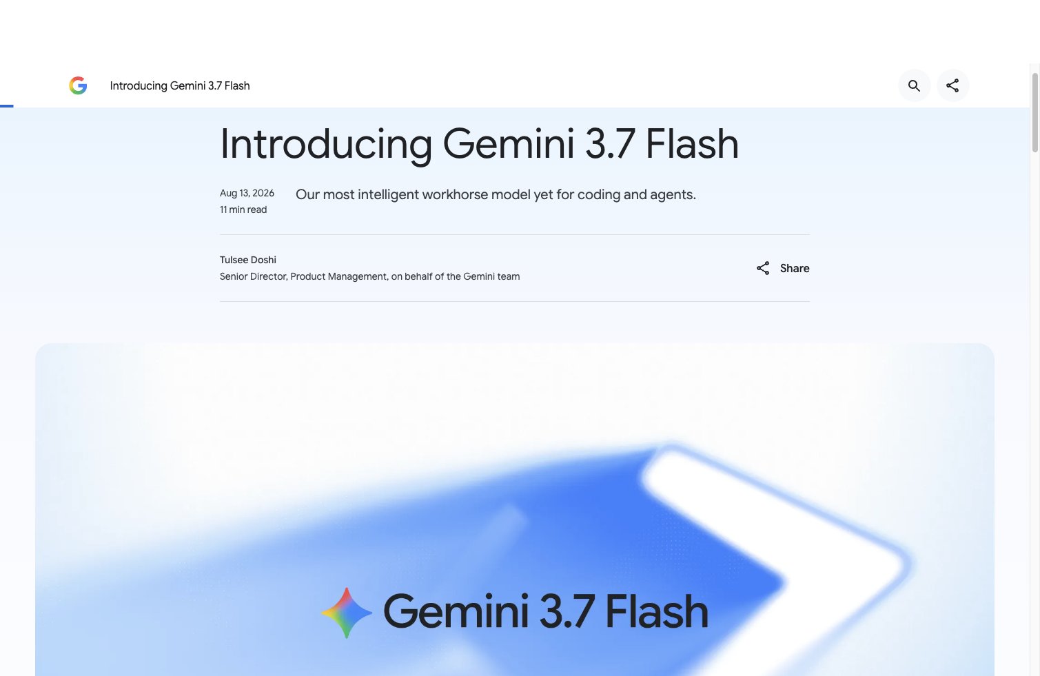 Google DeepMind 官网 Gemini 模型系列页面