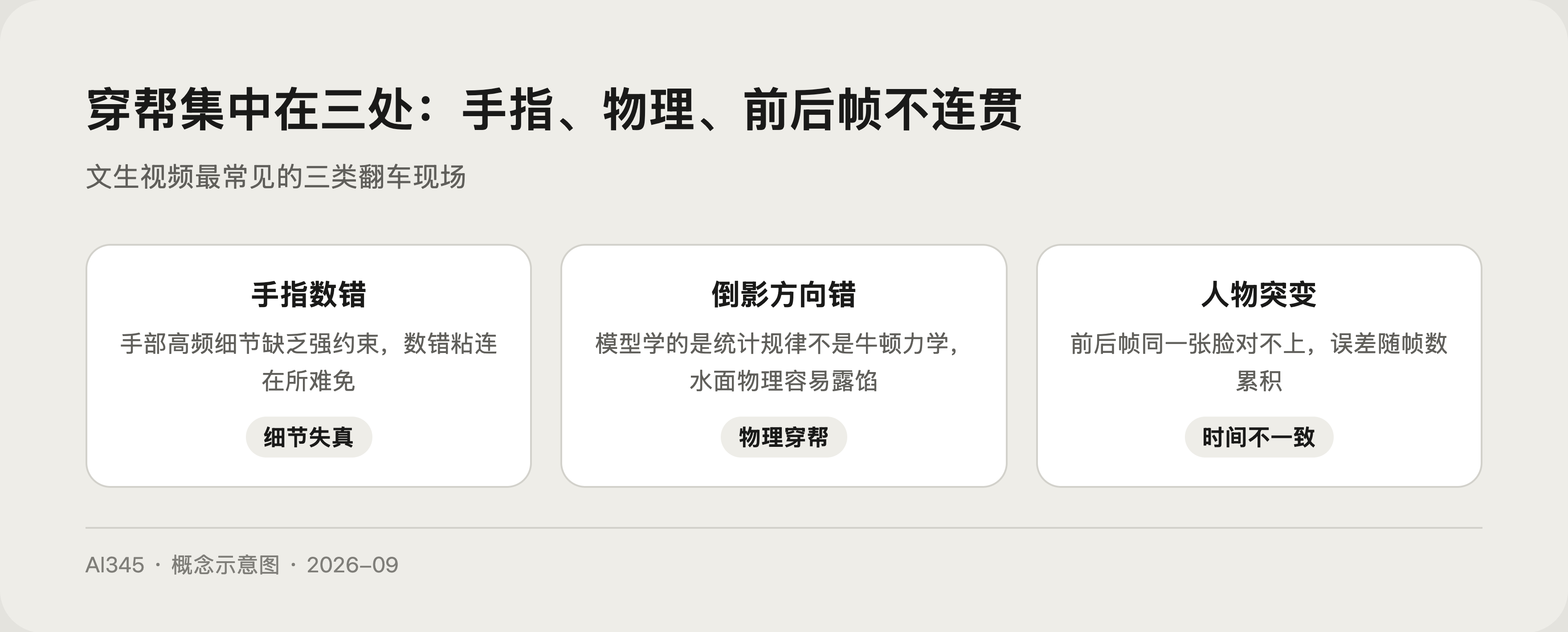 文生视频从噪点碎片到成片流程示意图